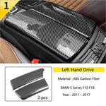 For BMW 5 Series F10 F11 520i Carbon Fiber Central Armrest Box Cover Storage Box Gear Position Panel Decoration Cover Auto Parts