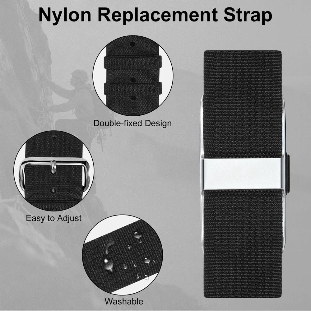 For Hume Strap Adjustable Replacement Nylon Wristband Breathable Sport Wrist Band for close-up view