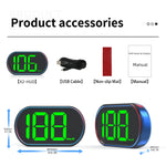 AD GPS Speedometer km/h with Green Backlight | 12V 24V Car HUD Digital Speedometer Hea close-up view