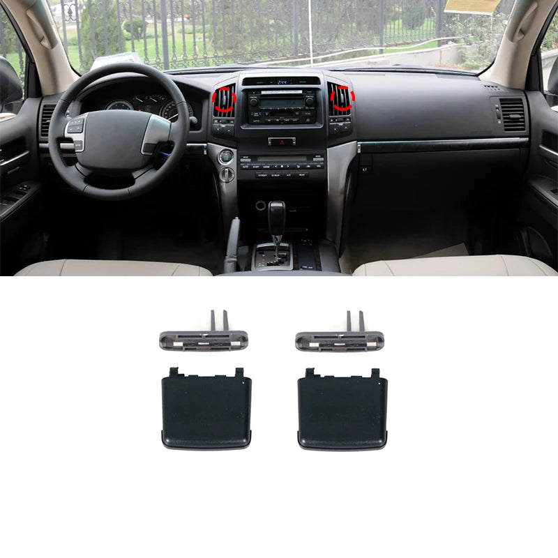 For Toyota Land Cruiser 200 LC200 FJ200 2008-2017 Car Front Dashboard A/C Air Conditioning Outlet Air Conditioner Vents Tab Clip