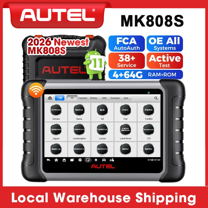 Autel MK808S Car Diagnostic Tool Automotive Code Reader OE All Systems Diagnostics Bidirectional OBD