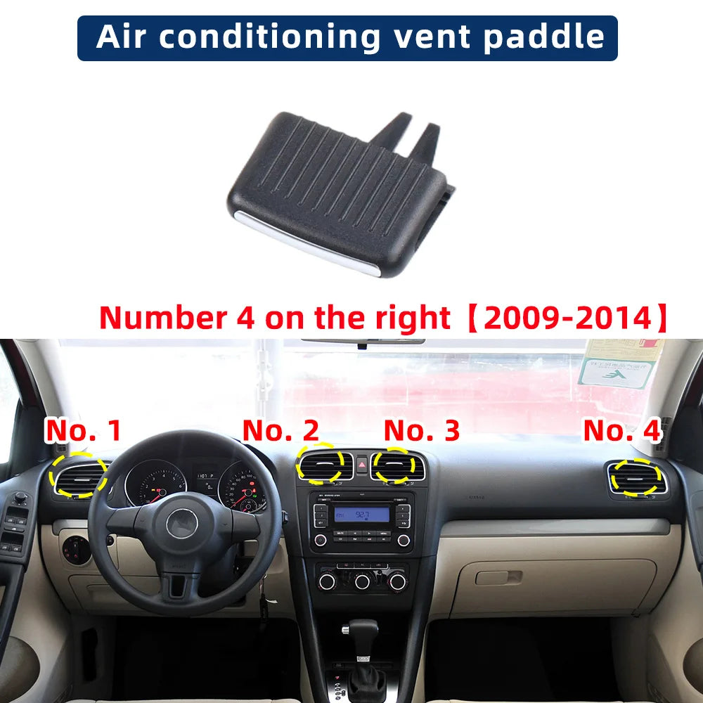 LHD RHD Car Front Rear Left Right Mid Air Conditioner AC Vent Grille Outlet Tab Clip Repair Kit for VW Golf 6 MK6 2009-2014