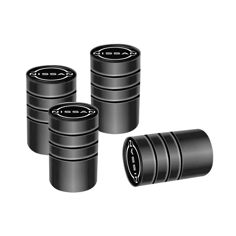 4Pcs Metal Tire Valve Stem Caps for Nissan Models | Universal Car Accessories lifestyle view