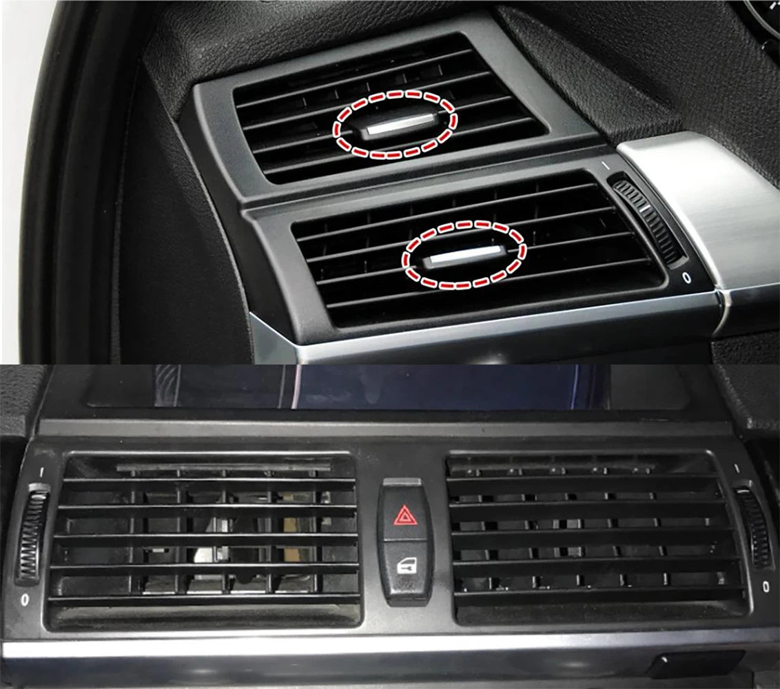 64229220101 Car Front Rear Air Conditioning AC Vent Grille Slider Tab Clip Repair Kit Quick-install model For BMW X5 X6 E70 E71