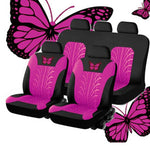 Car Seat Cover Full Set, Universal Butterfly Pattern Embroidery Auto Seat Set lifestyle view