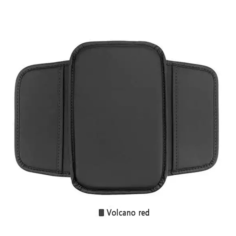 Leather Car Armrest Box Pad Center Console Arm Rest Protector Storage Pocket With pocket storage