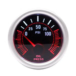 52mm Car Gauge Set | 12V Universal Tachometer Boost Meter Water Temp Oil Temp Oil Pres close-up view