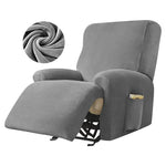 1/2/3 Seater Velvet Stretch Recliner Sofa Cover  Relax Armchair Slipcover Elastic All-inclusive Reclining Sofa Protector