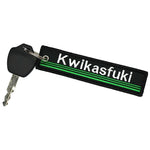 Double-Sided Embroidery Key Ring Keychain For Motocycle Keys close-up view