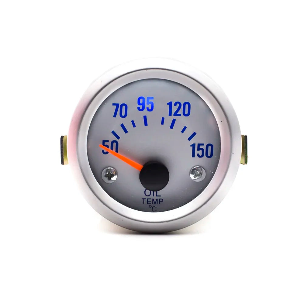 52mm 7-in-1 Car Gauge Set | LED Boost, Water Temp, Oil Pressure & Tachometer close-up view