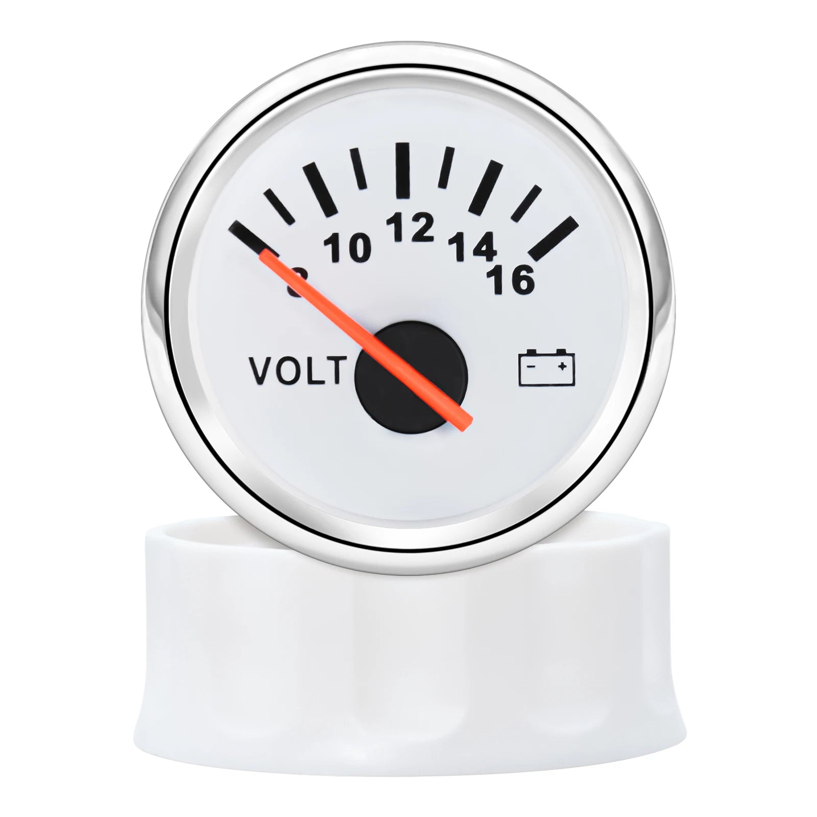 AD Universal 52mm Voltmeter | 8-16V Waterproof Gauge for Car Motorcycle Boat with Red alternate view