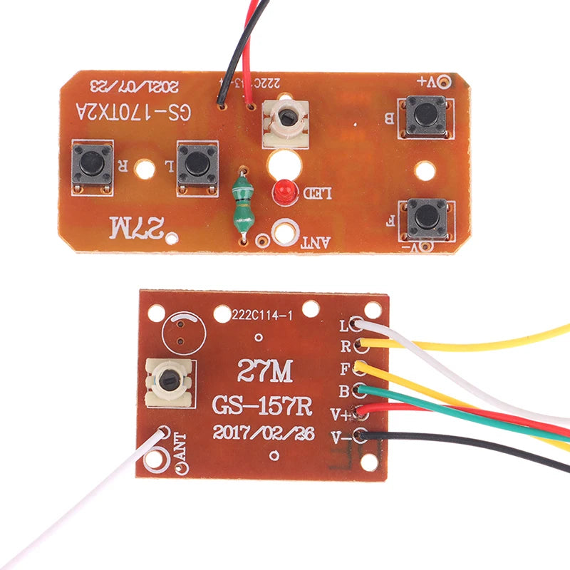 4CH RC Remote Control Circuit PCB Transmitter Receiver Board close-up view