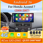 12.3 Inch Ultra-Thin Screen CarPlay Android Car Radio for Honda Accord 7 2004-2007 | GPS Navigation