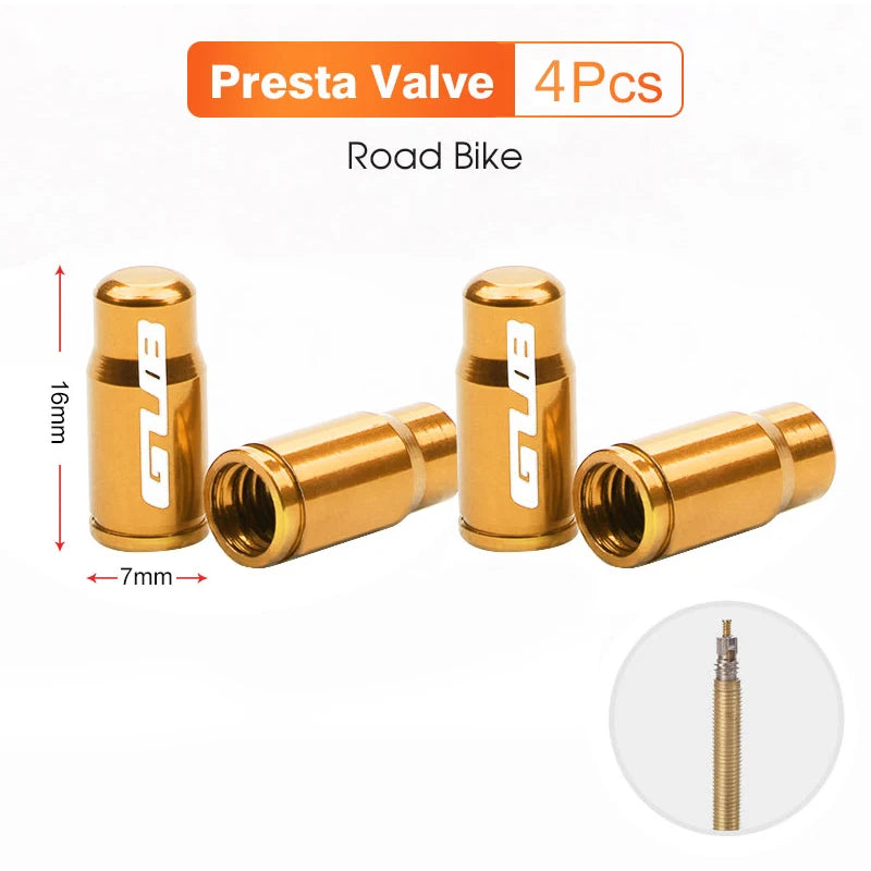 2pcs GUB Aluminum CNC Bicycle Tire Valve Cap MTB Road Bike Tube Tyre Gas Nozzle Cov additional angle