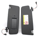 LHD Black Car Left Right Sun Shade Visor Panel Makeup Cosmetic Mirror Cover For Porsche Macan 2014-2024 95B857551 95B857552