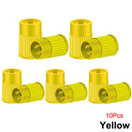 Plastic Tire Valve Caps with Built-in Valve Core Remover | Universal Stem Covers for C close-up view