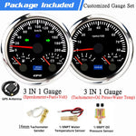Custom 2 Gauges Set With Sensors Kit | 85mm 3-in-1 GPS Speedometer, Fuel, Tachometer, lifestyle view