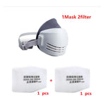 Reusable Washable Dust-proof Gas Mask Respirator Half Face Anti Haze Fog Safety Const alternate view