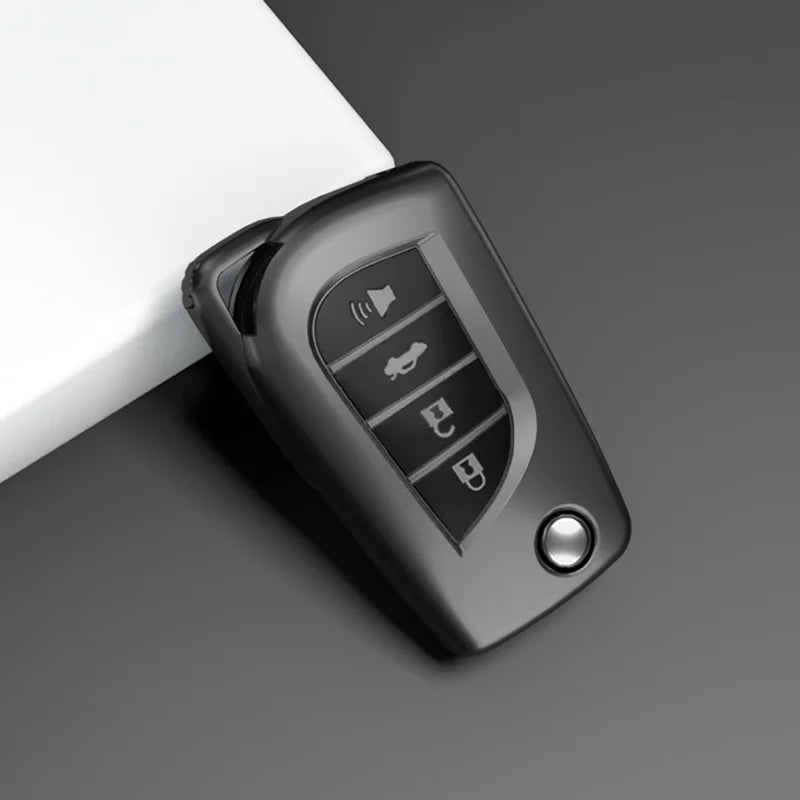 2 3 4 Buttons TPU Car Key Case Cover for Toyota Hilux Corolla Avensis Prado Fortuner RAV4 CHR Shell Accessories