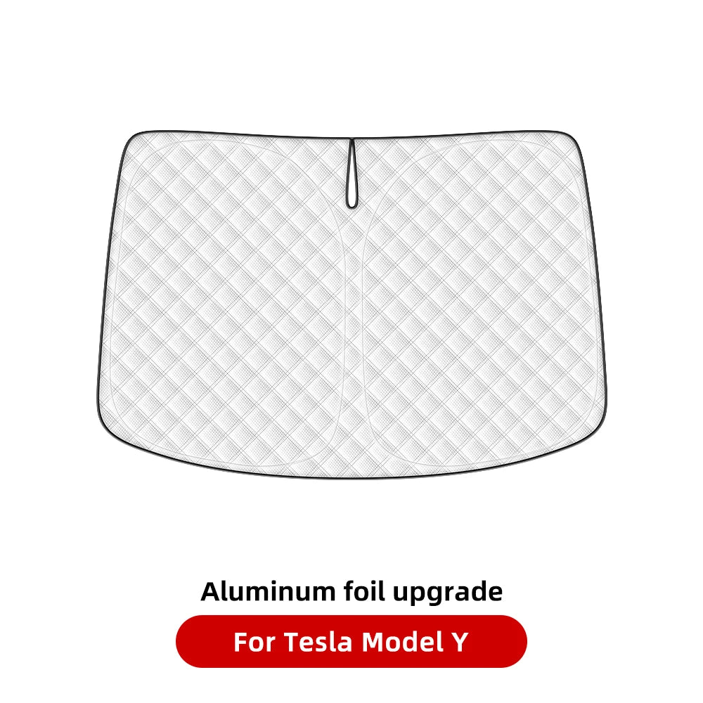 Tesla Model Y 3 Front Window Sunshade | UV Protection Glass Roof Skylight Visor detail view