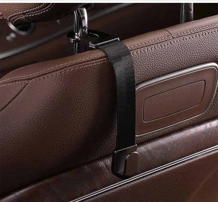Alloy Headrest Hook, Silent Anti-Slip Seat Back Rack, Premium Business Car Storage Ac alternate view
