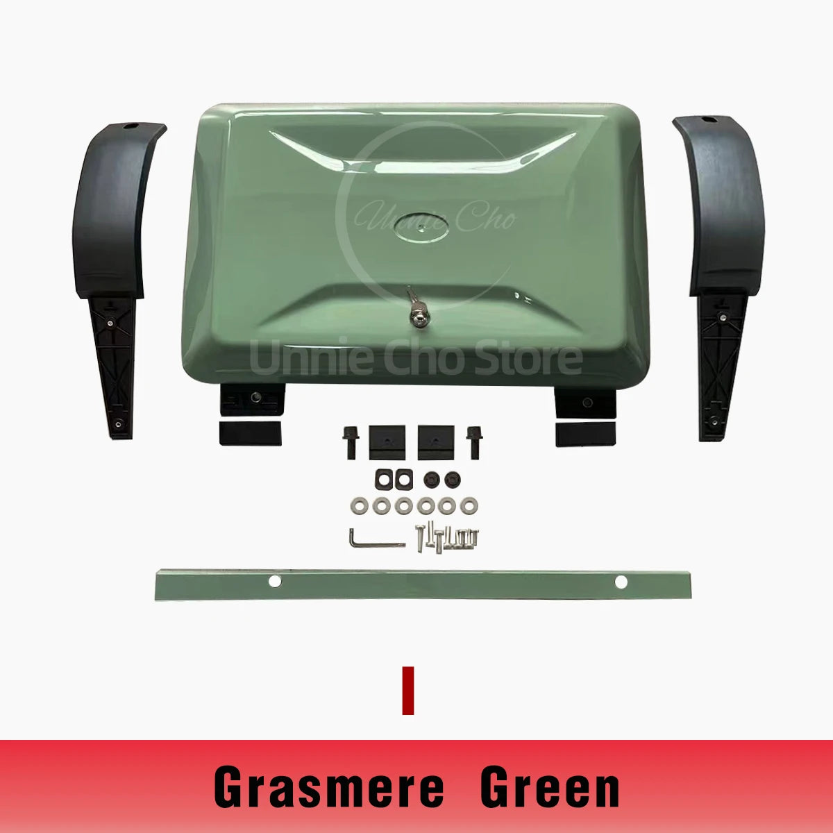 Side Toolbox Storage Box for Land Rover Defender 110 | Roof Mounted Gear Carrier with Lo detail view