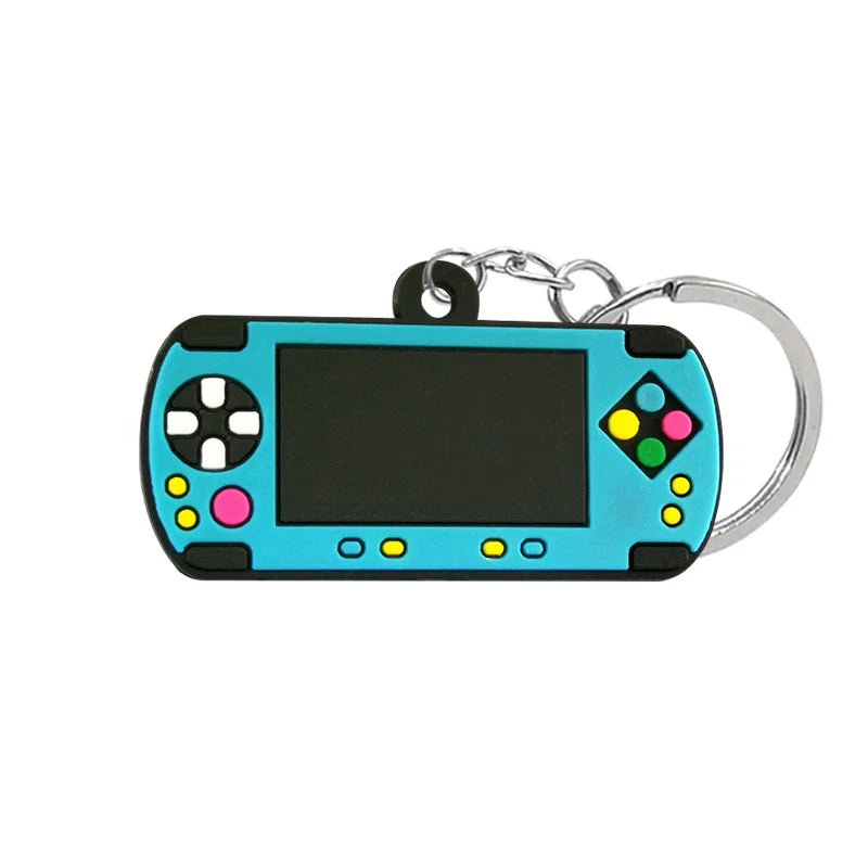 1PCS PVC new style Game Machine Keychain & Keyring Cute Gamepad Joystick Key Chain Key close-up view
