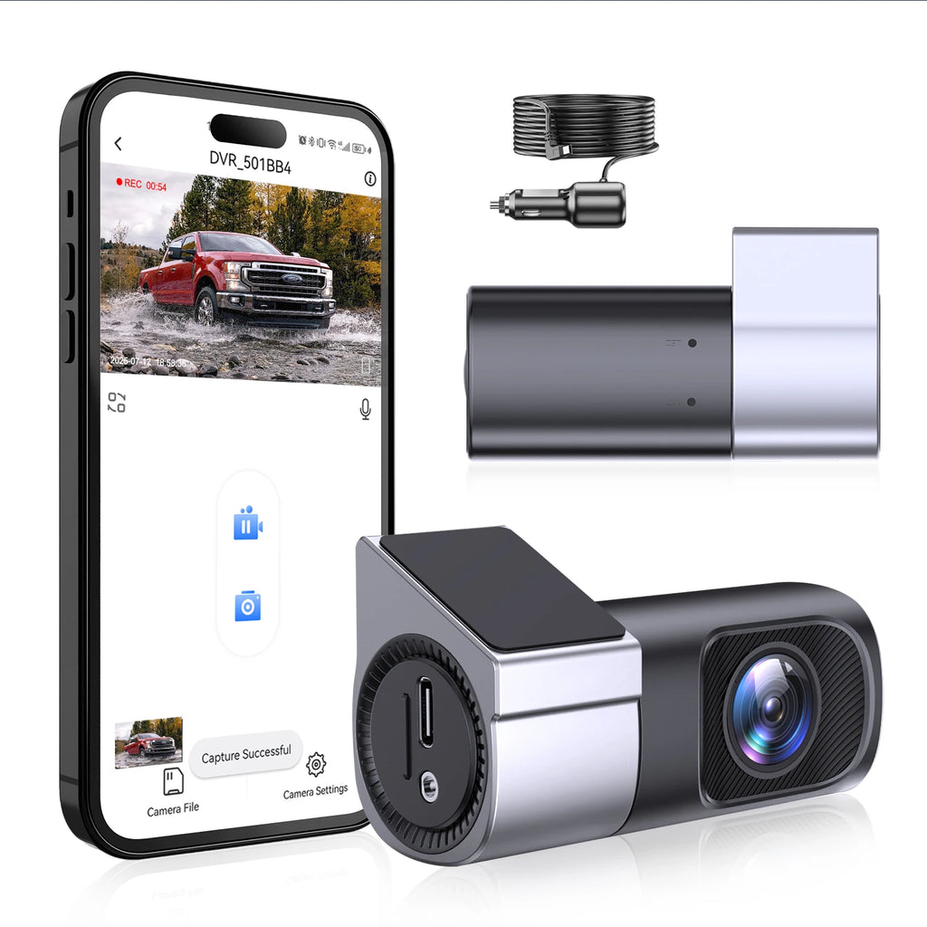 New 1080P Dash Camera Vehicle Recorder WiFi DashCam Smart Car Video Recorder APP Control Night Vision 360° Rotation For All Cars