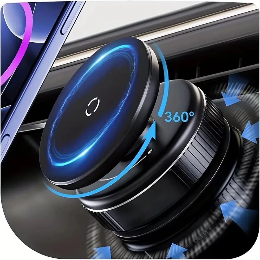 Magnetic Car Phone Holder | Suction Cup Magnet Mount for Dashboard additional angle