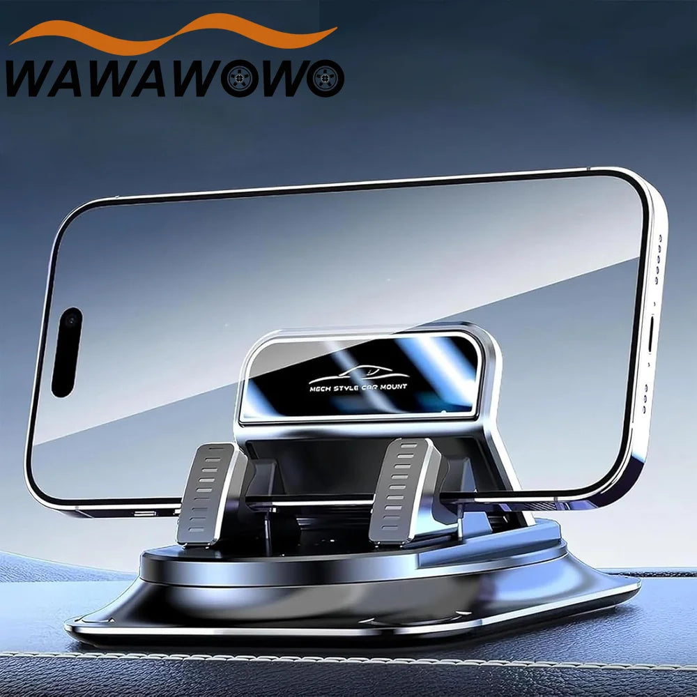 One-Hand Operated Dash Phone Clip, Shockproof 360° Rotatable Holder for Car, Perfect Angle Adjustabl