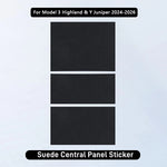 Suede Central Panel Sticker for Tesla Model 3 Y 2021-2023 Model Y Juniper / 3 Highland 2024-2026 Center Console Protector Cover