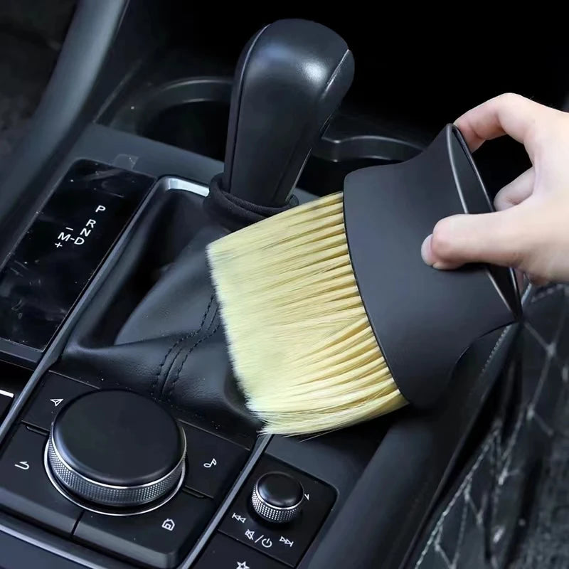 Car Interior Dust Brush Soft Nylon Wool Gap Cleaning Brush detail view