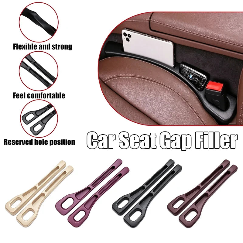 Car Seat Gap Filler Organizer Waterproof Car Seat Gap Plug Strip With 2 Grooves Seat Gap Storage Aut