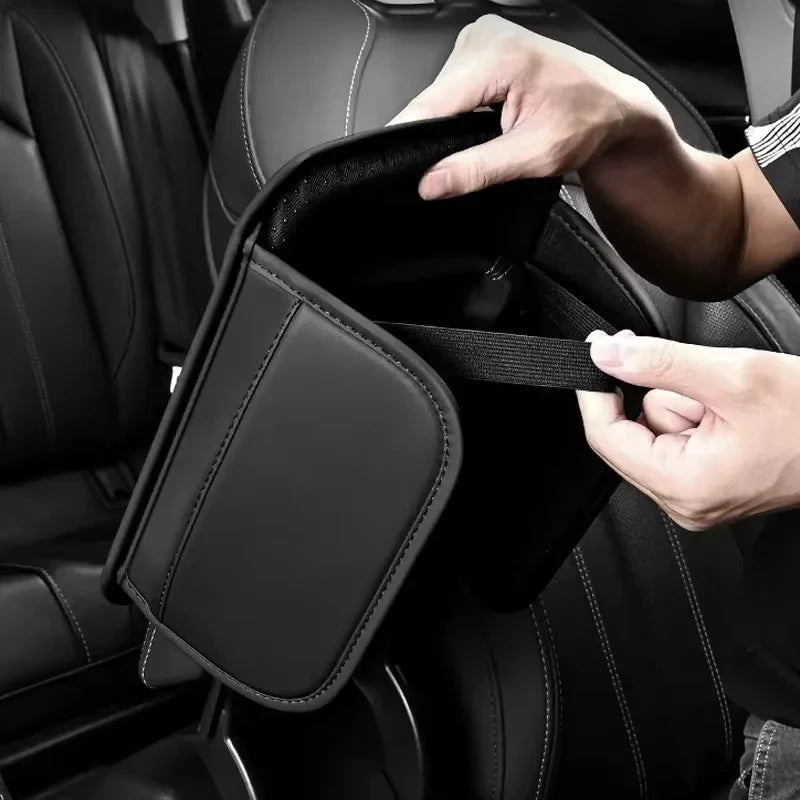 Leather Car Center Console Cover Armrest Box Mat Upgraded Armrest Box Cushion Arm Rest Mat with Side Storage Pocket