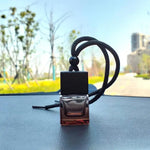 Square Glass Car Perfume Bottle Pendant | Empty Essential Oil Diffuser alternate view