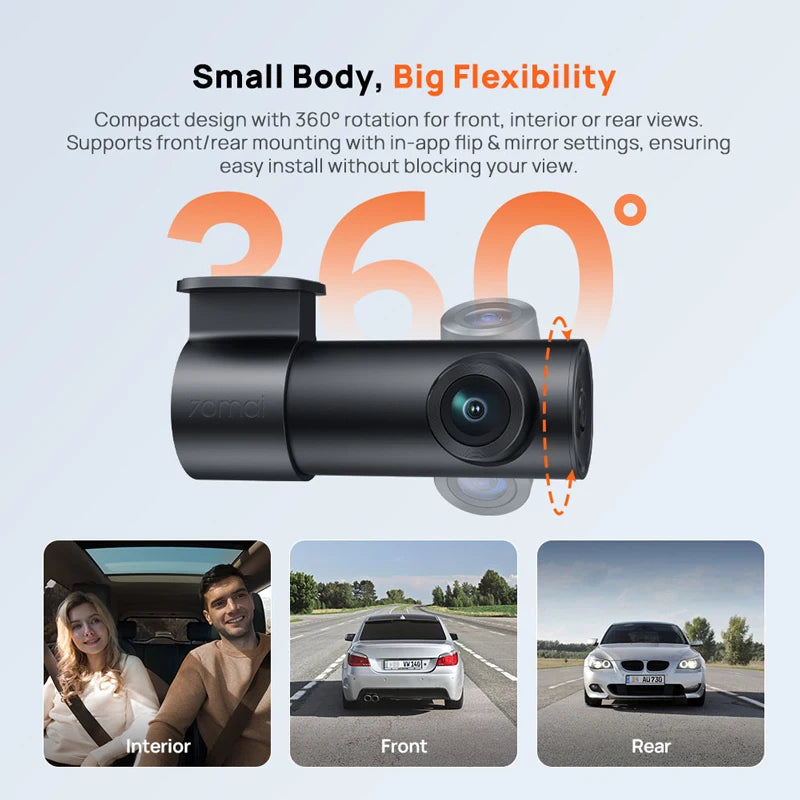 70mai M310 Plus 2K 1440P Dash Cam 143°FOV f/1.55 Large Aperture Smart Voice Control 2 alternate view