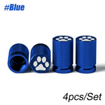 4Pcs Tire Valve Stem Cap Cover Set | Metal Tire Air Caps with O-Ring for Cars Trucks alternate view