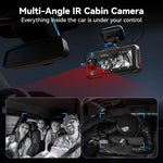 REDTIGER A6 3 Cameras Front/Cabin/Rear 4K Dash Cam | Built-in WiFi GPS Parking Monitor detail view