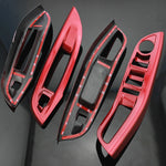 Three styles of ABS Car Window Lifter Panel Frame Decoration Cover Trim Sticker For Ford Focus MK 3 4 MK3 MK4  accessories