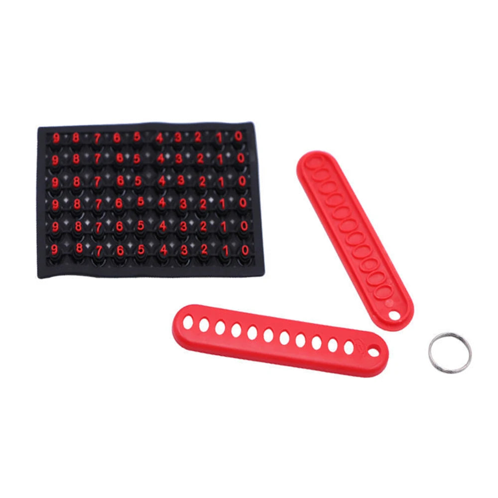 Silicone Phone Number Key Ring Anti-Lost Keychain detail view