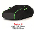 Universal Car Covers With Reflective Strip Fit For Audi Mercedes Benz Volkswagen Mazda And So On Black Car Cover Dust-proof Snow