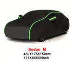 Universal Car Cover with Reflective Strip | Black Outdoor Dust and Snow Protection alternate view