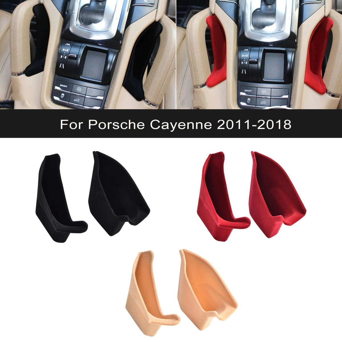 For Porsche Cayenne 2011-2018 Center Console Gap Storage Box Car Accessory Central Armrest Storage Box Container Organizer