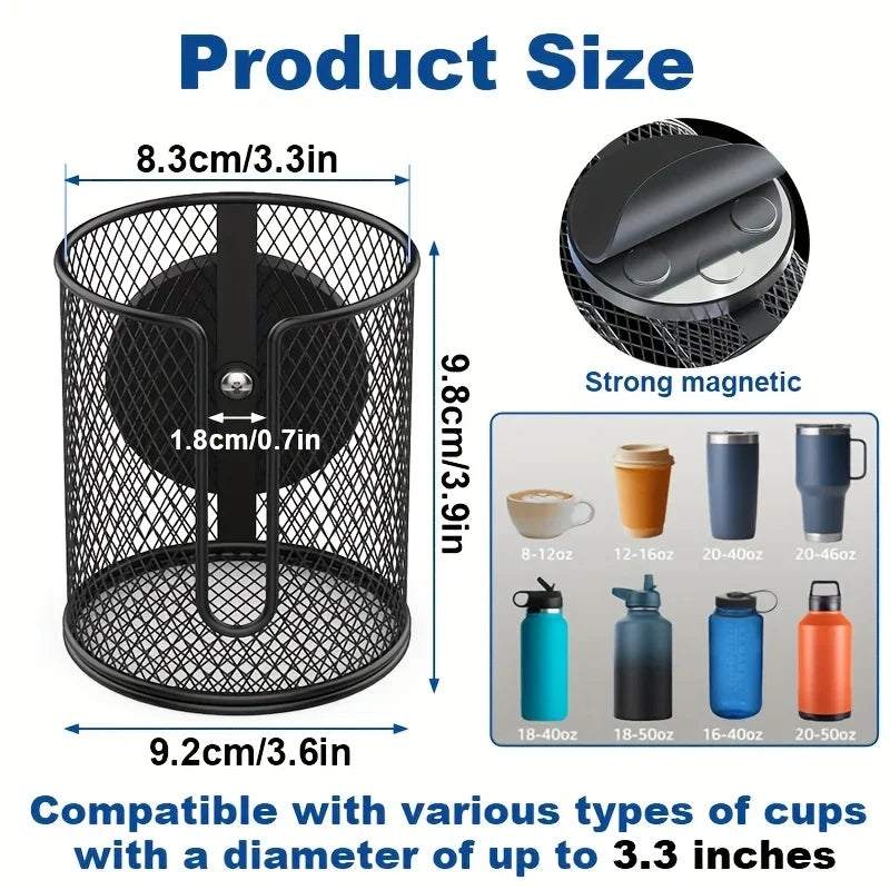 Magnetic Car Cup Holder | Heavy-Duty N38 Magnet for Secure Grip additional angle