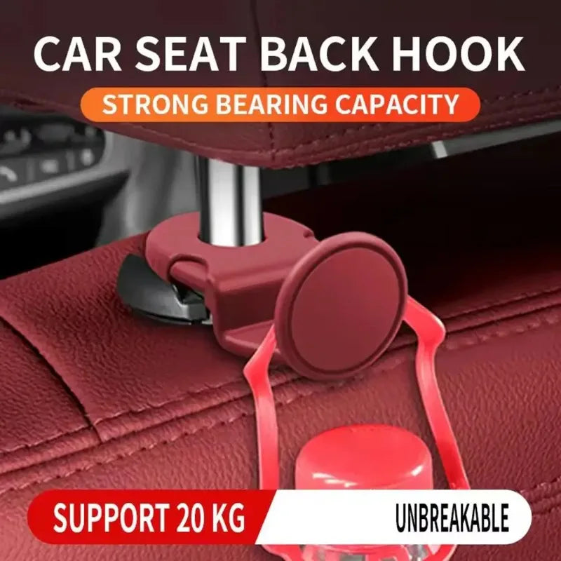 Car Back Seat Headrest Hook 20KG Heavy Duty 2PCS close-up view