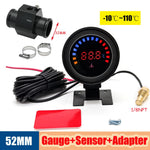52mm Auto Water Temperature Meter | Universal LCD Digital Thermometer with Sensor and 1/ detail view