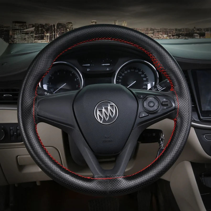 Soft Mesh Artificial Leather Steering Wheel Cover alternate view