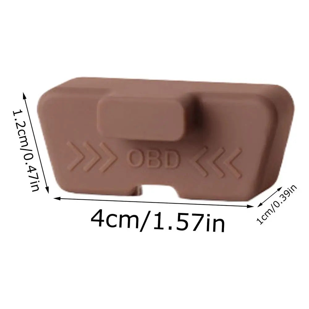 Silicone Car OBD Port Cover Waterproof Rust-proof OBD Port Lock Protective Sleeve Dust close-up view