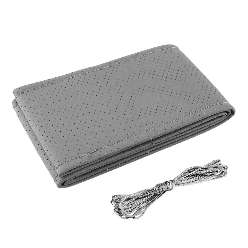 Car Steering Wheel Braid Cover Needles And Thread Artificial Leather Car Covers Suite alternate view