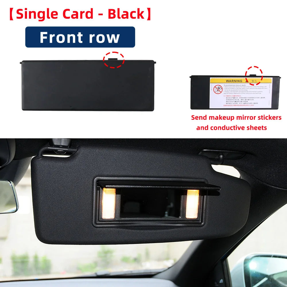 Black/Gray/Beige Sun Visor Vanity Mirror Lamp Cover Car Interior Parts Replacement For Volvo S60 V40 V60 31377715